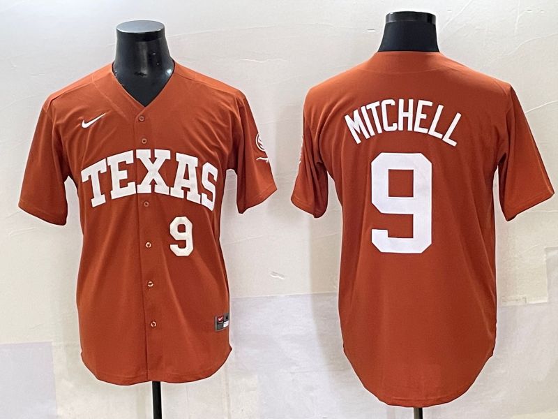 Men 2025 Texas Longhorns #9 Mitchell Brown Joint Name Nike NCAA Jersey style 10->ncaa teams->NCAA Jersey